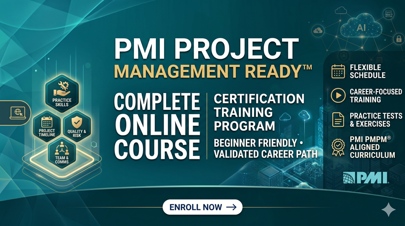 PMI Project Management Ready certification - Agile methodologies and project lifecycle management