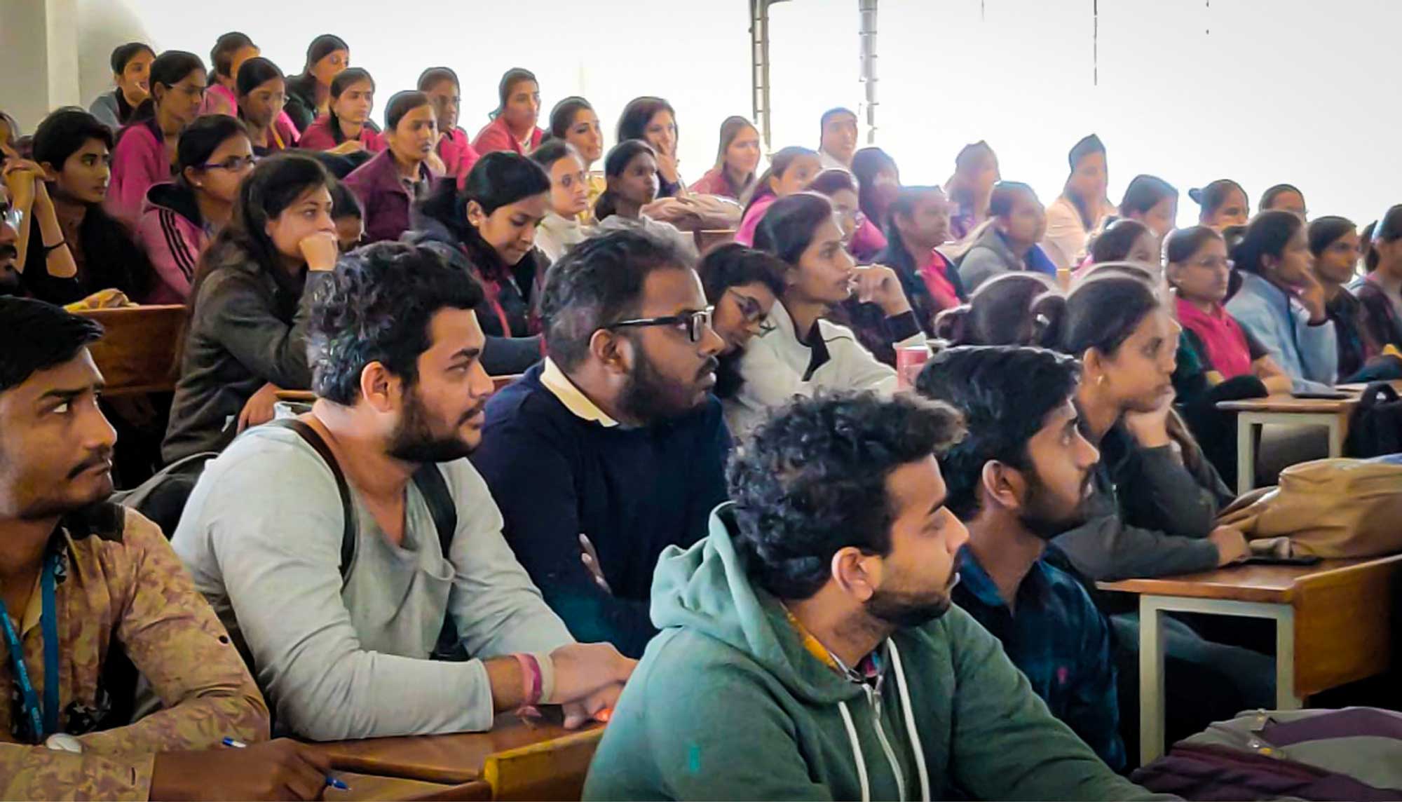 UltraSage classroom training session with students and instructor working on certification courses